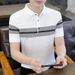 "Men's Slim-Fit Short-Sleeve Polo Shirt – Breathable Korean-Inspired Casual Top For Summer"_viptrois.com