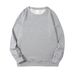 Thin Spring And Autumn Round Neck Men's Sweatshirt Solid Color 100% Cotton 320g Long Sleeve Loose Fit_viptrois.com