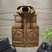 Men's Detachable Hood Thickened Vest For Autumn & Winter - Casual Warm Sleeveless Jacket In Light Grey, Black, Army Green, Khaki (Sizes L-6xl)_viptrois.com