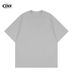 Men's Clothing Solid Color T Shirt High Street Vibe Trendy Brand Heavy Short Sleeve Loose Cleanfit Men's Top_viptrois.com