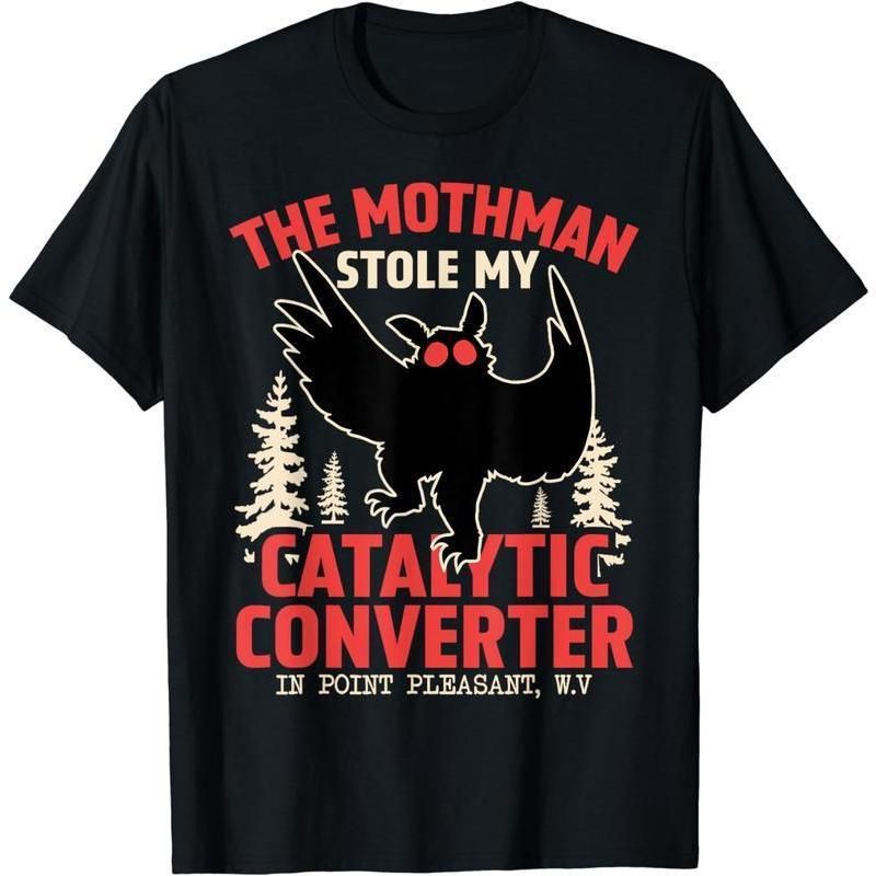 Camiseta Divertida Mothman Que Robó Mi Convertidor Catalítico, Criptid Mothman, Criptozoología, Camiseta Criptid, Cuello_viptrois.com