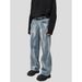 Men's clothing design tie dye wash loose casual jeans_viptrois.com
