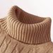 Men's Ribbed Knit Sweater High Neck Slim Fit Warm Pullover Solid Color Stretchable Winter Top_viptrois.com