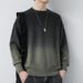 Men’s Gradient Round Neck Sweater – Thickened Loose Knit For Autumn & Winter (Blue/Dark Gray/Black, M-4XL)_viptrois.com