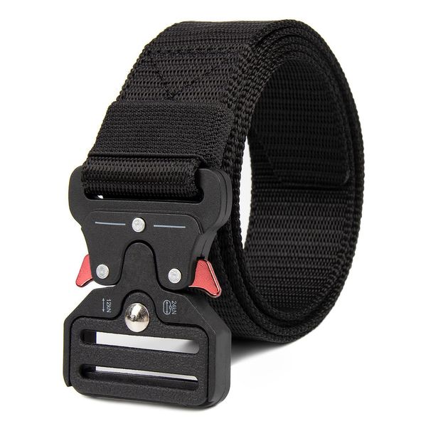 Men's Tactical Nylon Belt Men's Quick Release Outdoor Belt Men's Trendy Canvas Elastic Young People's Belt_viptrois.com