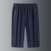 Men's Clothing New Style Ice Silk Quick Drying Cropped Pants Trendy Summer Sports Shorts Ice Silk Cropped Pants_viptrois.com