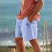 Men's Summer Shorts With Floral Print Stretchable Drawstring Waist Breathable Cotton Blend, Comfortable Casual Beach Shorts For Outdoor Vacation_viptrois.com