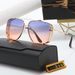 Men's Sunglasses New Fashion Retro Metal Double Beam Polygon Sunglasses Trendy Gradient Mesh Side Visor Sunglasses_viptrois.com