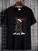 Black Lab Labrador Christmas Tree Light Pajama Dog Xmas T-Shirt Summer Versatile Stretched Top For Everyday Wear Designer Clothes Slightly Soft_viptrois.com