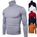 Men’s Slim Fit Turtleneck Sweater – Korean-Inspired Wool Blend Knit For Autumn & Winter (White/Beige/Caramel/Black_viptrois.com