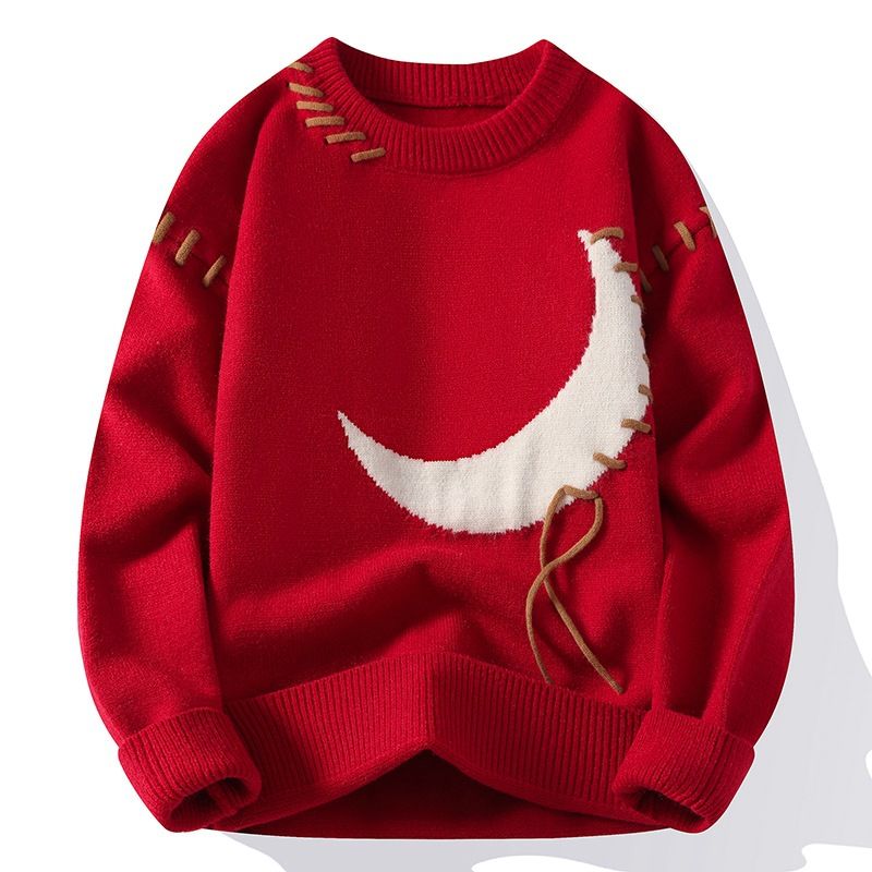 Men's Casual Knit Sweater – Winter-Ready Rabbit Wool Blend (Ribbed Hem, Crewneck Pullover, Trendy Color Options)_viptrois.com