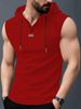 Men's Clothing Summer Vest Hooded Casual Sleeveless T Shirt_viptrois.com