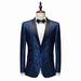 Men's Suit Top Single Western Fashion Business Jacquard Dress Banquet Performance Slim Fit 5 Colors Can Be Approved_viptrois.com