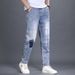 Men's Clothing Trendy Mid Waist Youth Popular Jeans Trendy Loose Straight Trousers_viptrois.com