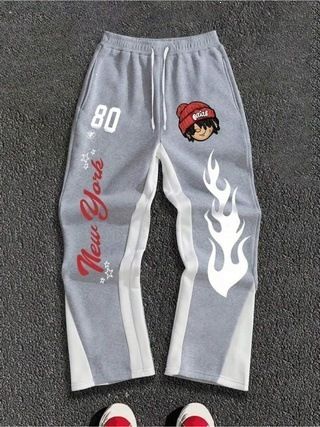 Men's 3D Print Sporty Casual Long Pants Sweatpants with Drawstring for Autumn Everyday Wear_viptrois.com