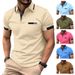 Men Summer Short Sleeve 100% Polyester Polo Shirt 3D Digital Print Business Casual Turn-down Collar Polo Shirt_viptrois.com