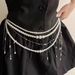Hanfu Pearl Waist Chain - Ancient Style Multi-Layer Tassel Belt, Fairy Costume Jewelry & Waist Ornament_viptrois.com