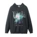 Celebrity Poster Character Men's Ins Washed Vintage Hip-Hop Loose Frayed Pullover Hoodie_viptrois.com