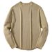 Loom Cross-Border Men's European American Spring And Autumn Thin Pullover Knitted Fashion Solid Color Long Sleeve Base Shirt_viptrois.com