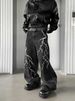 2025 American Style Niche Design Embroidered Lightning Loose Jeans Men And Women Casual Street Straight Mopping Trousers_viptrois.com