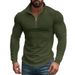 2025 American Retro Autumn And Winter Long-sleeved Men's Half-zipper Small Checkered Casual Stand-up Collar Long-sleeved Sweater_viptrois.com