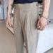 Men's High-Waisted Chino Pants, British Retro Style, Straight-Leg, Lightweight & Breathable For Summer (Khaki/Black/Blue)_viptrois.com