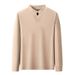 Popular Middle-aged Men's Double-sided German Fleece Sweater T-shirt Autumn And Winter Thickened Bottoming Shirt_viptrois.com
