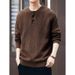 Loom Italian American Retro Henry Collar Sweater Men's Spring And Autumn Loose Casual Knitted Jacket Trendy Brand Top_viptrois.com