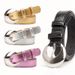 New Moon Silver Fashion Versatile Women's Ins Simple Korean Style Jeans High-end Belt_viptrois.com