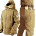 Men's Clothing Shark Skin Men's Tactical Softshell Windbreaker Set Waterproof Fleece Lined Jacket Mountaineering Training Uniform Abrasion Resistant_viptrois.com