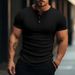 Men's Clothing Summer New Men's Striped POLO Shirt Slim Fit Breathable Men's Casual Short Sleeved Shirt_viptrois.com