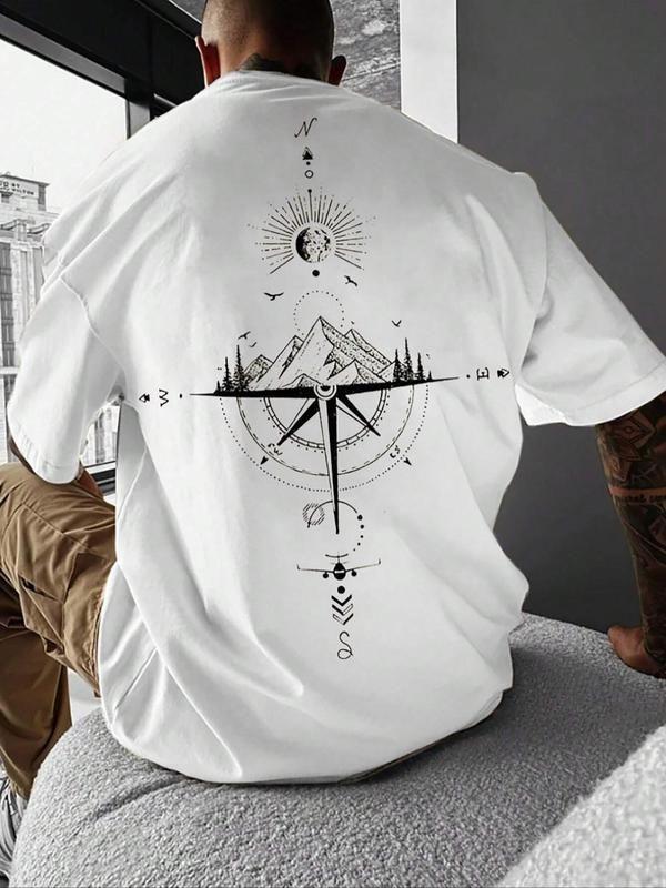 Men's Streetwear 3D Print T-Shirt, Fashion Letter Graphic Summer Top, Casual Breathable Tee_viptrois.com