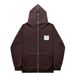 Hoodie Sweatshirt Gothic High Street Full Zipper Oversized Unisex Streetwear Y2 Jacket_viptrois.com