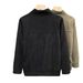 Men's Textured Stand Collar Half-Zip Sweatshirt - Casual Loose Fit Long Sleeve Pullover In Green & Black (M-3xl)_viptrois.com