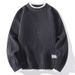 Men's Clothing Sweater Autumn And Winter Plus Velvet Thickened Half Turtleneck Warm Teenagers Knitted Bottoming Shirt Trendy_viptrois.com