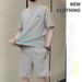 Men's Clothing Summer High End Casual Suit For Men New Loose Ice Silk Short Sleeved Shorts Printed Outfit A Set Of Men's Clothing_viptrois.com