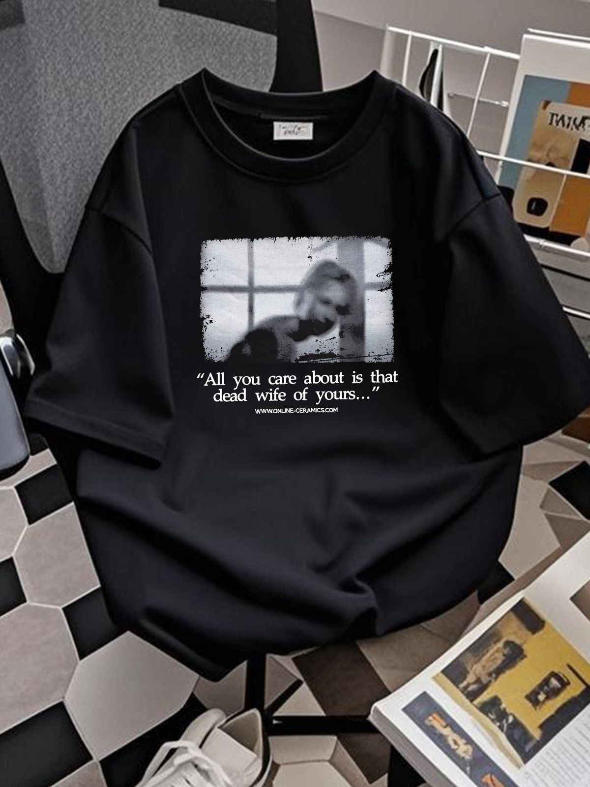 Online Ceramics Silent Hill 2 Logo Wife T-Shirt Off Black Game Tee - NEW Summer Versatile Streetwear Fashion Stretched Soft Designer Clothes_viptrois.com