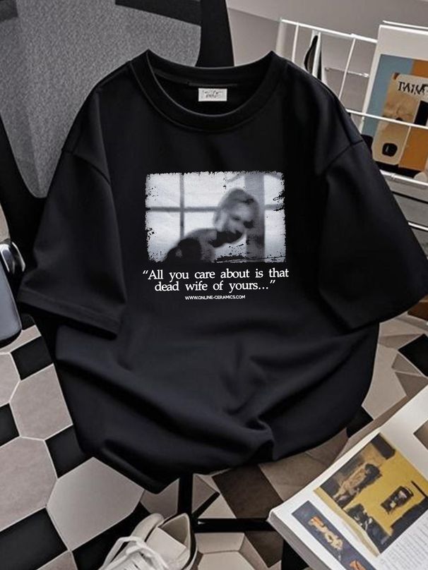 Online Ceramics Silent Hill 2 Logo Wife T-Shirt Off Black Game Tee - NEW Summer Versatile Streetwear Fashion Stretched Soft Designer Clothes_viptrois.com