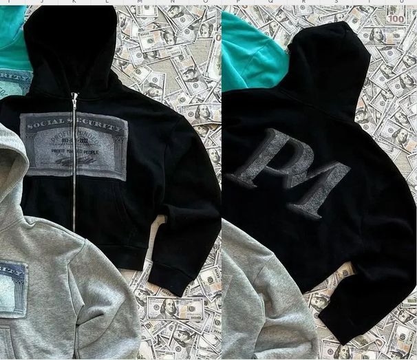 Men's Clothing Cool And Edgy American Style Hoodie Streetwear Zip-Up Hoodie - Men's & Women's Oversized Pullover With Thick Fleece Lining_viptrois.com