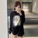 25 High Version New Bear Print Long Sleeve T-Shirt For Men And Women Early Autumn Plus Size Loose Couple Ins Style Top_viptrois.com