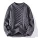 Men's Zodiac Year Red Cable Knit Cardigan - Thick Winter Sweater For Christmas & Couple Wear_viptrois.com