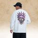 American-style Letter Digital Direct-print T-shirt, Unisex Trendy High Street Black Long-sleeve T-shirt_viptrois.com