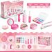 Pretend Play Makeup Toy Set For Girls Non-Toxic Safe Kids Cosmetic Kit With Mirror Lipstick & Nail Polish Perfect Birthday Gift For 4-6 Year Olds _viptrois.com