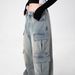 Men's Clothing Hanlu Women's Workwear Style Distressed Washed Jeans Women's Spring New Three Dimensional Pocket Design Denim Trousers_viptrois.com