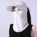 Ice Silk Women, Summer With Mask, Integrated Face Shield For Cycling, UV Protection Sun Hat_viptrois.com