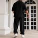 Men's Clothing Commuter Cotton And Linen Suit Casual Button Shirt Short Sleeved Trousers Men's Outing Trend_viptrois.com