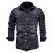 Man's clothing Denim Coat Jacket Trend Coat Casual wash denim top_viptrois.com