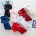 Kid's Clothing Copyright Applied For Spring And Autumn Double Bow Princess Baby Mid Tube Socks 0 To 3 Years Old Lolita Dress Socks_viptrois.com
