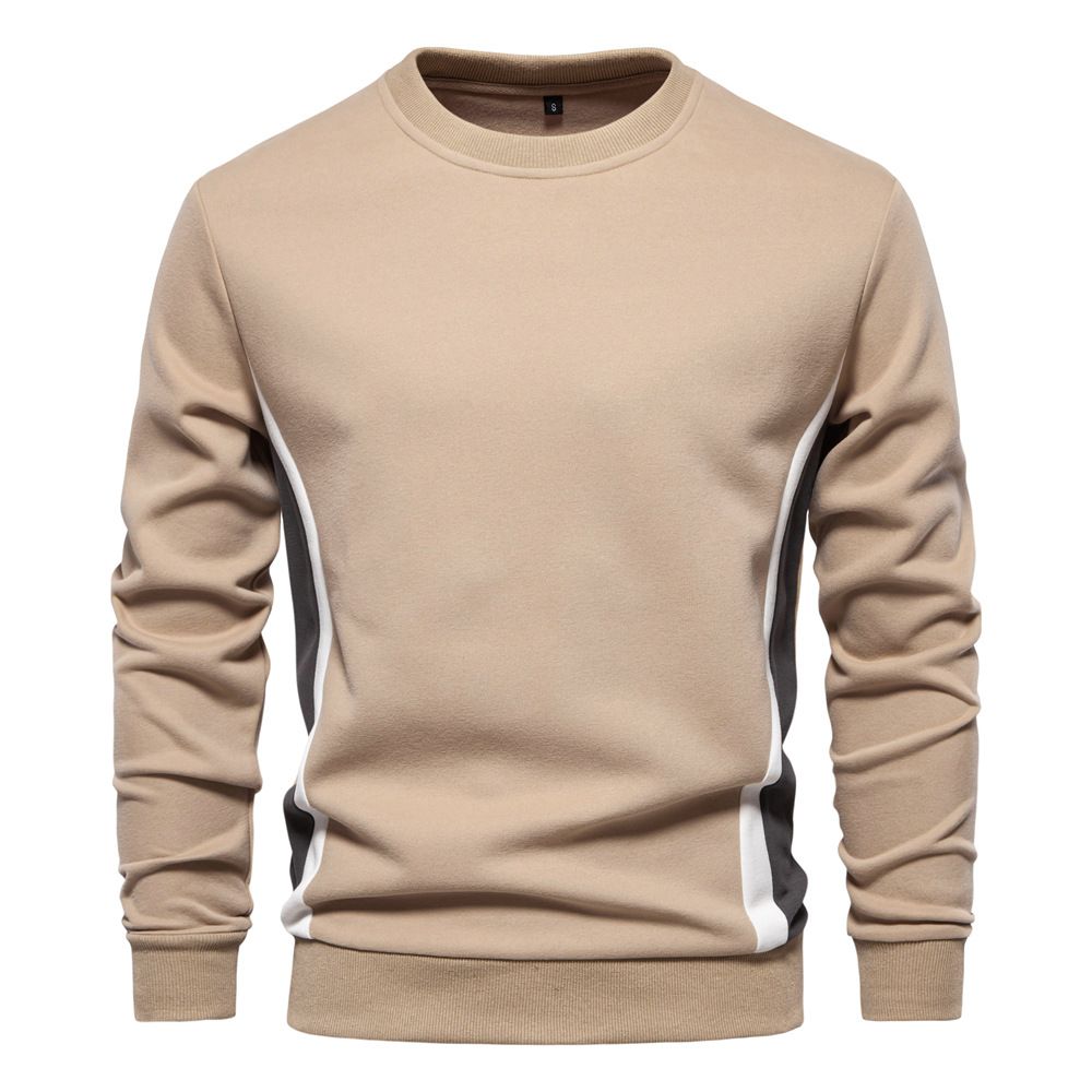 Men's Slim Fit Long Sleeve Pullover Sweatshirt – 60% Cotton Blend, Ribbed Hem & Cuffs, Casual Fall Fashion (Black/Navy/Heather Gray/Olive) S-XXL_viptrois.com