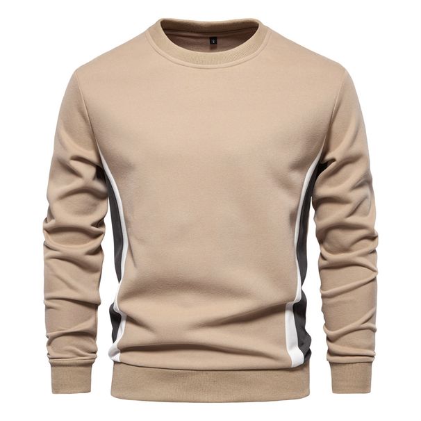 Men's Slim Fit Long Sleeve Pullover Sweatshirt – 60% Cotton Blend, Ribbed Hem & Cuffs, Casual Fall Fashion (Black/Navy/Heather Gray/Olive) S-XXL_viptrois.com